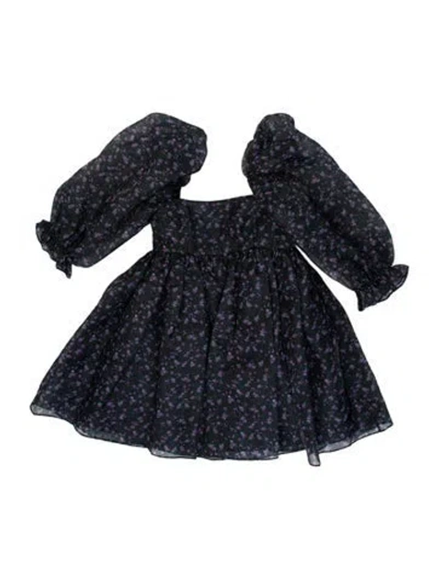 Pre-owned Selkie Floral Print Mini Dress W/ Tags In Black