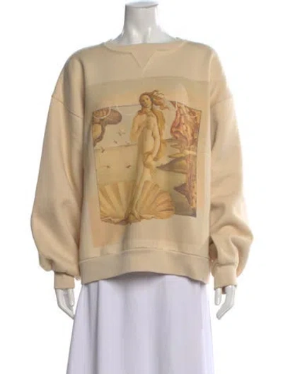 Pre-owned Selkie Graphic Print Crew Neck Sweatshirt In Neutral