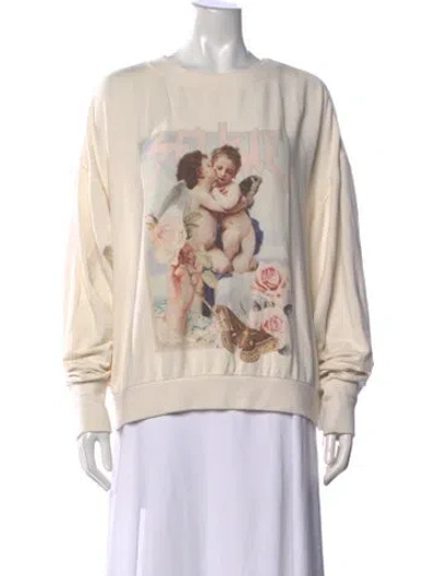 Pre-owned Selkie Graphic Print Crew Neck Sweatshirt In Neutral