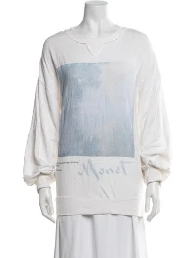 Pre-owned Selkie Graphic Print Crew Neck Sweatshirt In Neutral