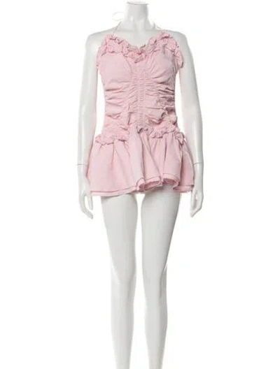 Pre-owned Selkie Halterneck Mini Dress W/ Tags In Pink