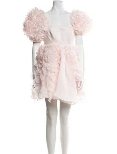 Pre-owned Selkie Lace Pattern Mini Dress In Pink