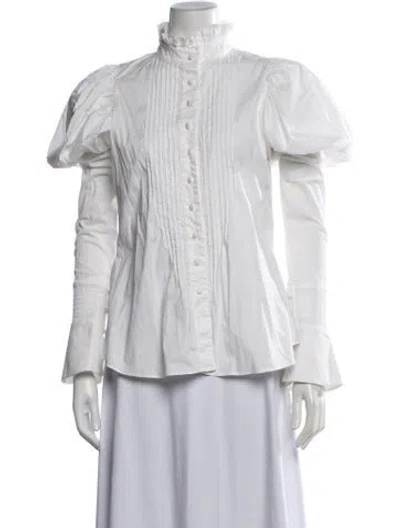 Pre-owned Selkie Long Sleeve Blouse In White