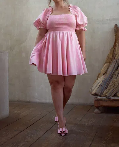 Selkie Maria Mini Dress In Luau In Pink