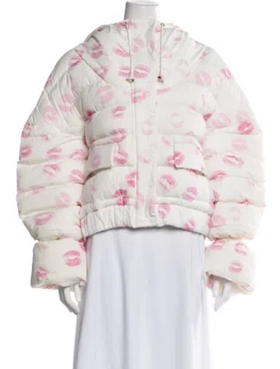 Pre-owned Selkie Nylon Graphic Print Down Jacket In Multi