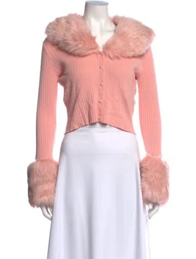 Pre-owned Selkie Open Front Sweater In Pink