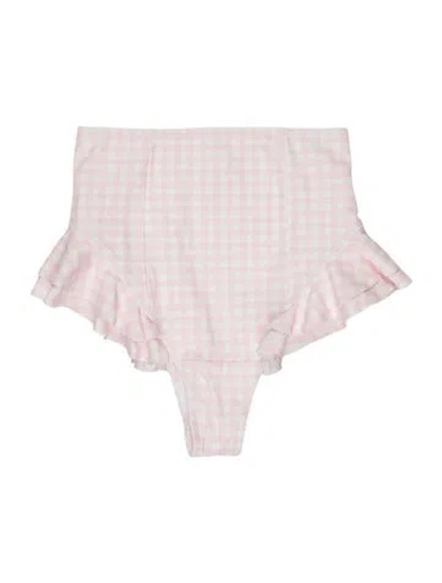 Pre-owned Selkie Plaid Print One-piece In Pink