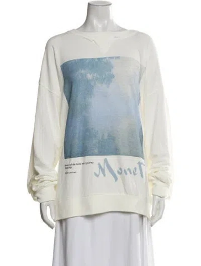 Pre-owned Selkie Printed Crew Neck Sweatshirt In Neutral