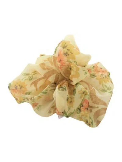 Pre-owned Selkie Printed Hair Tie W/tags In Yellow