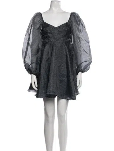 Pre-owned Selkie Printed Mini Dress In Blue/white