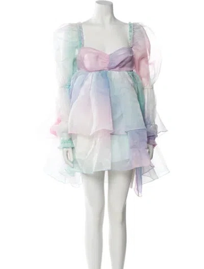 Pre-owned Selkie Printed Mini Dress In Multi