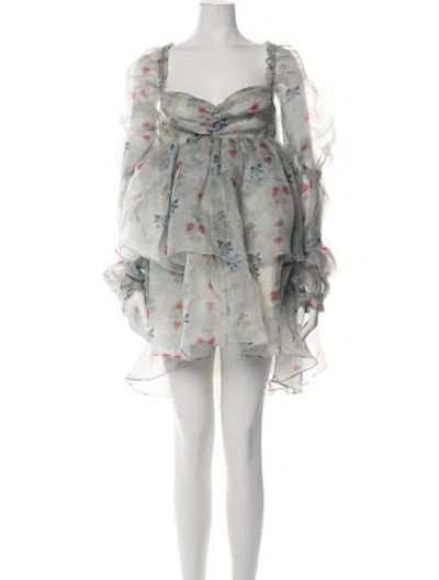 Pre-owned Selkie Printed Mini Dress In Multicolor