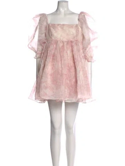 Pre-owned Selkie Printed Mini Dress In Pink