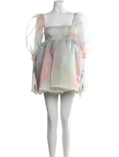 Pre-owned Selkie Printed Mini Dress In Pink