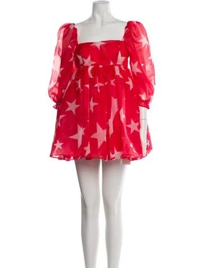 Pre-owned Selkie Printed Mini Dress In Red