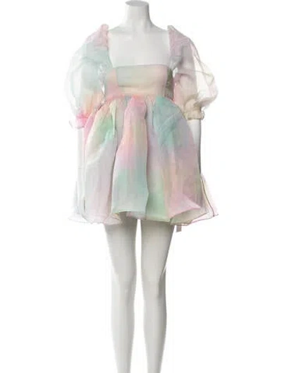 Pre-owned Selkie Printed Mini Dress W/ Tags In Multi