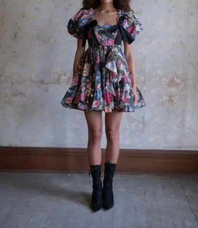 Selkie Puck Buttercream Mini Dress In Multicolor