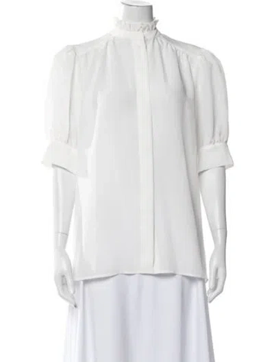 Pre-owned Selkie Short Sleeve Blouse In White