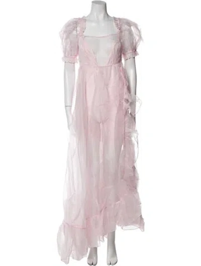 Pre-owned Selkie Silk Long Dress W/ Tags In Pink