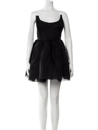 Pre-owned Selkie Silk Mini Dress In Black