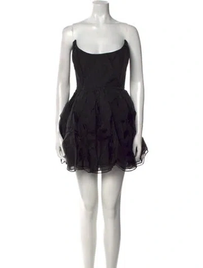 Pre-owned Selkie Silk Mini Dress In Black