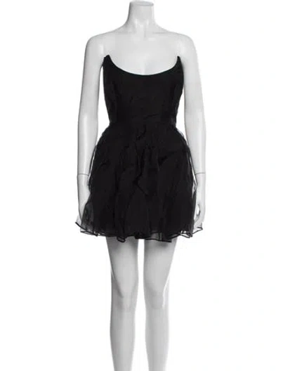 Pre-owned Selkie Silk Mini Dress In Black