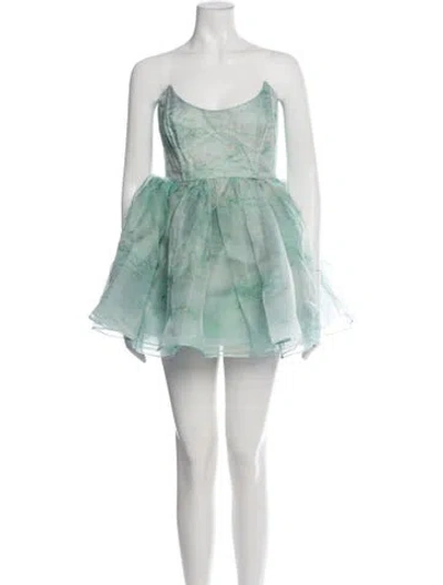Pre-owned Selkie Silk Mini Dress W/ Tags In Green