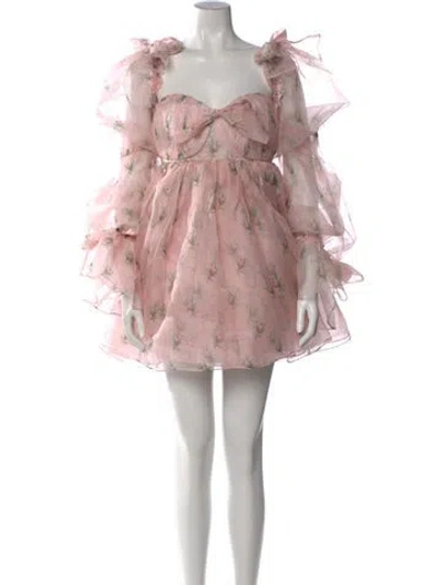 Pre-owned Selkie Silk Mini Dress W/ Tags In Pink