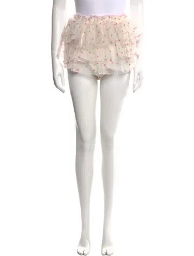 Pre-owned Selkie Silk Mini Skirt W/ Tags In White
