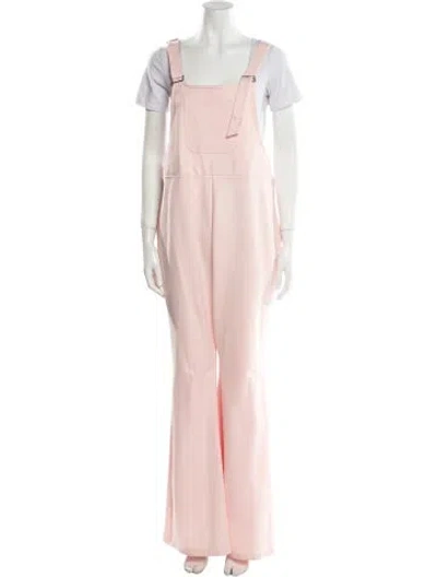Pre-owned Selkie Square Neckline Jumpsuit In Pink