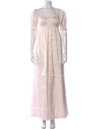 Pre-owned Selkie Square Neckline Jumpsuit In Pink