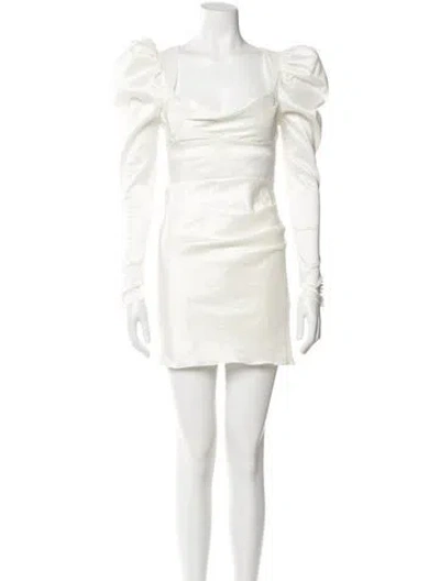 Pre-owned Selkie Square Neckline Long Dress In White
