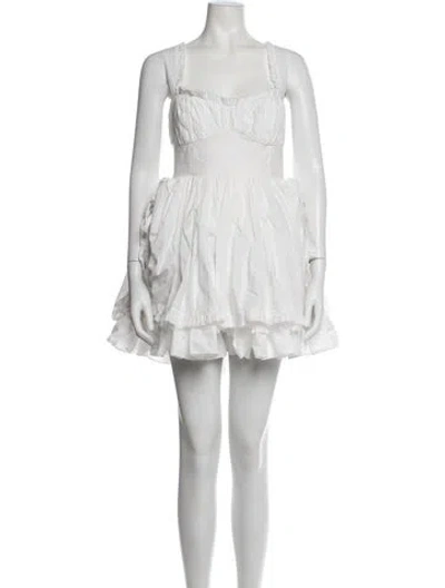 Pre-owned Selkie Square Neckline Mini Dress In Green