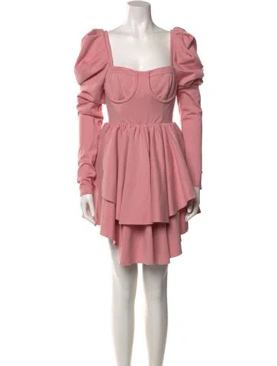 Pre-owned Selkie Square Neckline Mini Dress In Pink