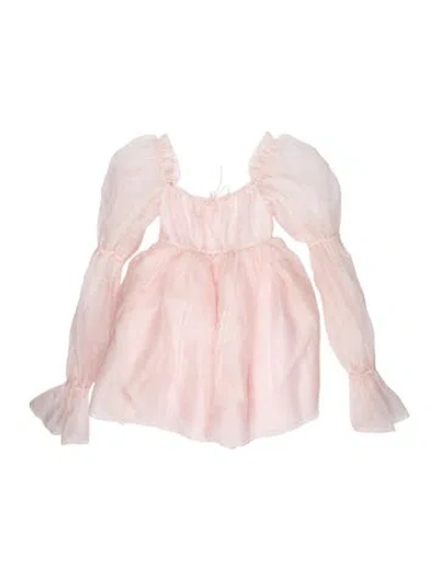 Pre-owned Selkie Square Neckline Mini Dress In Pink