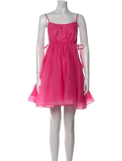 Pre-owned Selkie Square Neckline Mini Dress In Pink
