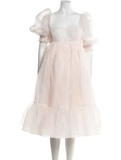 Pre-owned Selkie Square Neckline Mini Dress W/ Tags In Pink