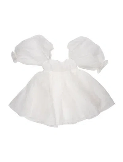 Pre-owned Selkie Square Neckline Mini Dress In White