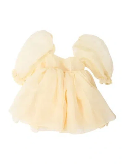 Pre-owned Selkie Square Neckline Mini Dress In Yellow
