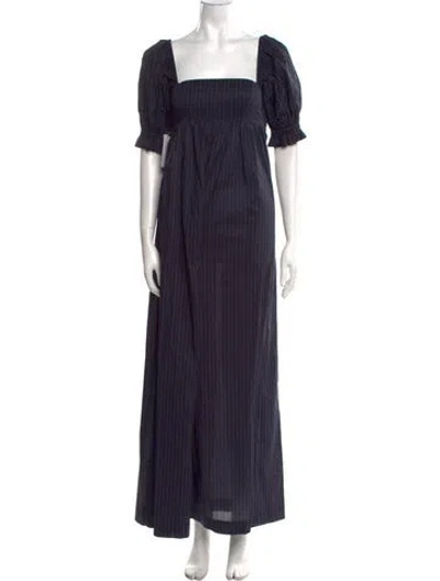 Pre-owned Selkie Striped Square Neckline Jumpsuit In Blue