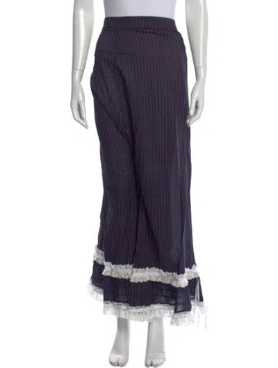 Pre-owned Selkie Striped Wide Leg Pants In Purple
