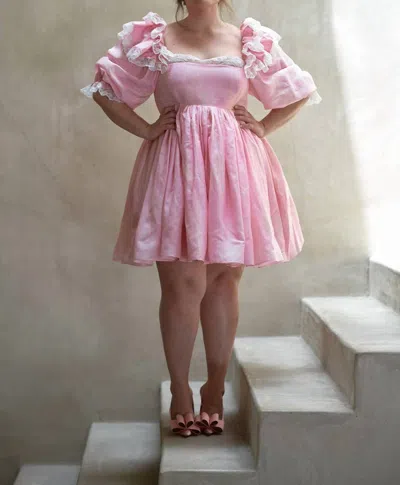 Selkie Sugarfrill Mini Dress In Luau In Pink