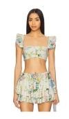 Selkie The Ruffle Bikini Top In Briar Rose