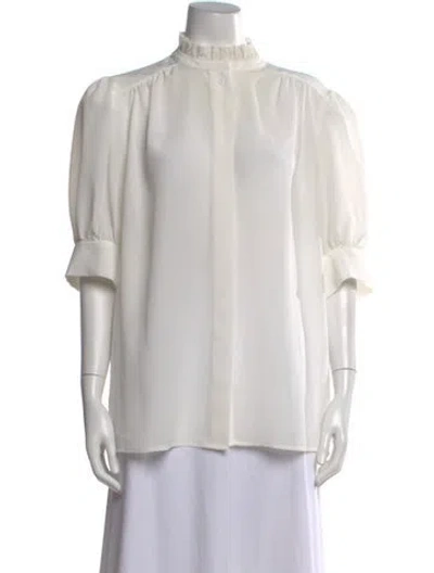Pre-owned Selkie Three-quarter Sleeve Blouse In White