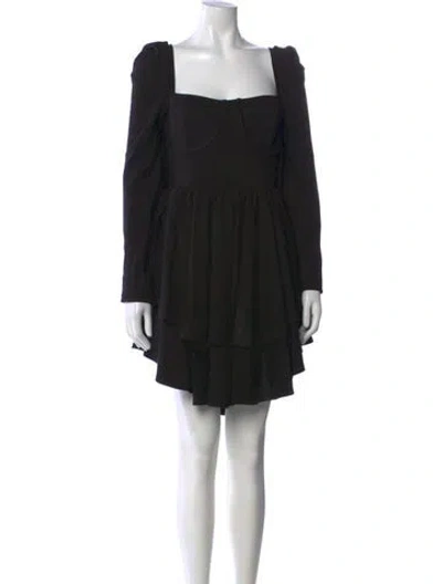 Pre-owned Selkie Tie-dye Print Mini Dress In Black
