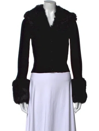 Pre-owned Selkie V-neck Sweater In Black