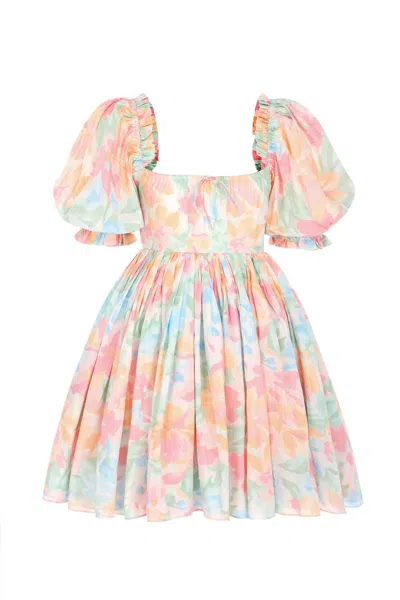 Selkie Women's Beach Day Dress In Grapefruit In Multi