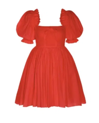 Selkie Women's Beach Day Dress In Red In Multi