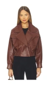 Selmacilek Lea Tan Leather Jacket In Brown