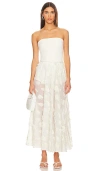 Selmacilek Strapless Maxi Dress In Ecru